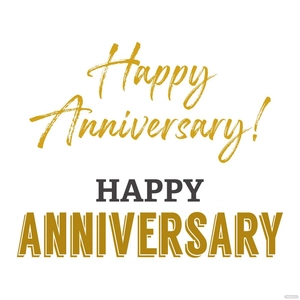 Happy Anniversary Font Vector