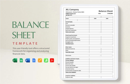 Balance Sheet Template Balance Sheet Template