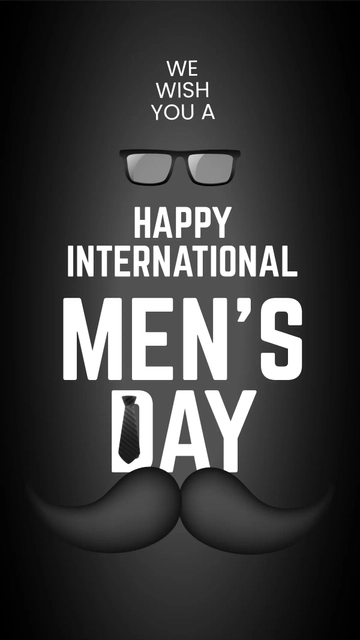 Free International Mens Day Wishes Whatsapp Post Template to Edit Online