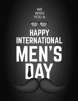 International Mens Day Wishes Flyer Template