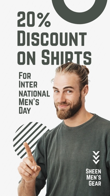 Free International Mens Day Offer Instagram Story Template to Edit Online