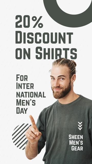 Free International Mens Day Offer Whatsapp Post Template to Edit Online