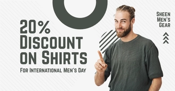 Free International Mens Day Offer Facebook Post Template to Edit Online