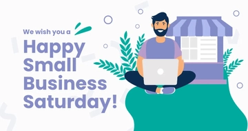 Free Happy Small Business Saturday Facebook Post Template to Edit Online