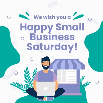Free Happy Small Business Saturday Linkedin Post Template to Edit Online