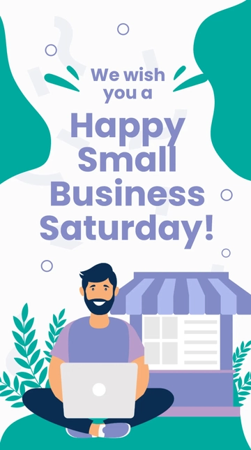 Free Happy Small Business Saturday Whatsapp Post Template to Edit Online