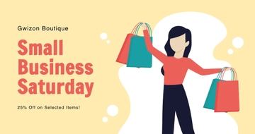 Free Small Business Saturday Promotion Facebook Post Template to Edit Online
