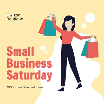 Free Small Business Saturday Promotion Instagram Post Template to Edit Online