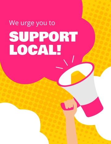 Free Support Local Flyer Template to Edit Online