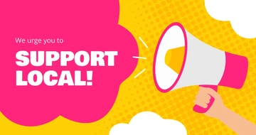 Free Support Local Facebook Post Template to Edit Online