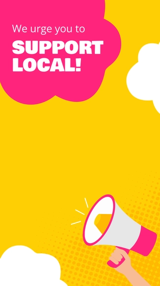 Free Support Local Snapchat Geofilter Template to Edit Online
