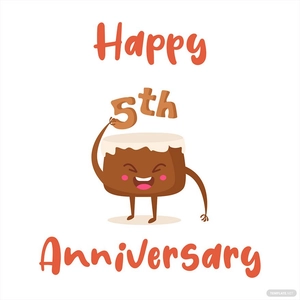 Cartoon Anniversary Vector