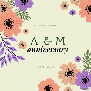Happy Anniversary Card Vector