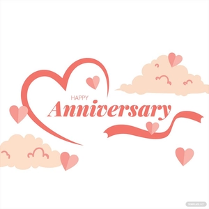 Happy Anniversary Heart Vector