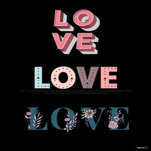 Love Typography Vector