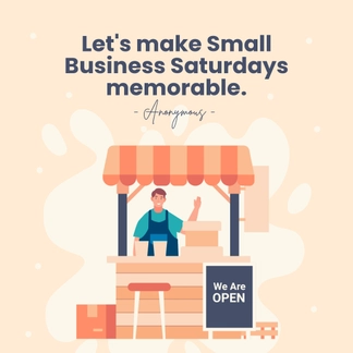 Free Small Business Saturday Quote Instagram Post Template to Edit Online
