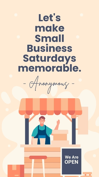 Free Small Business Saturday Quote Instagram Story Template to Edit Online