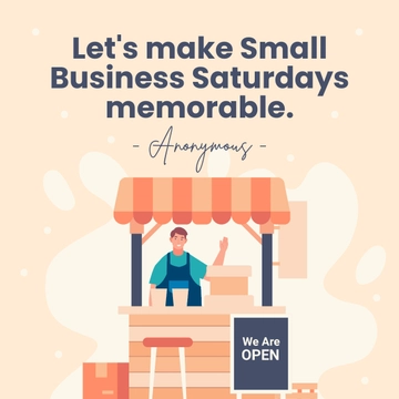 Free Small Business Saturday Quote Linkedin Post Template to Edit Online
