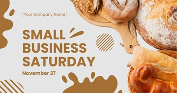 Free Small Business Saturday Advertising Facebook Post Template to Edit Online