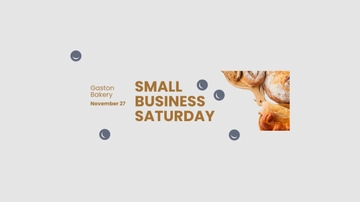 Free Small Business Saturday Advertising Youtube Banner Template to Edit Online