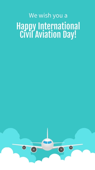 Free International Civil Aviation Day Snapchat Geofilter Template to Edit Online