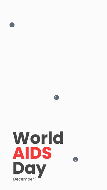 Free World AIDS Day Snapchat Geofilter Template to Edit Online