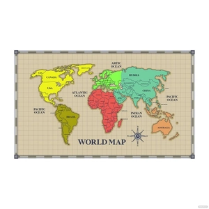 World Map Borders Clipart