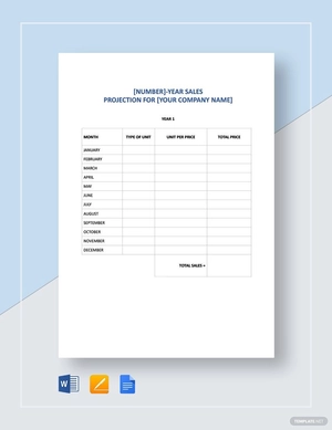 Sales Projections Template