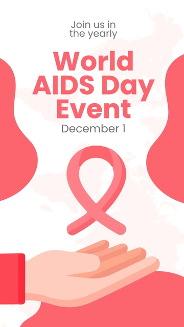 Free World AIDS Day Event Whatsapp Post Template to Edit Online