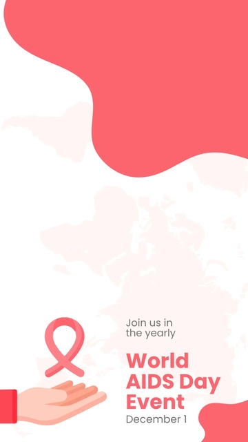 Free World AIDS Day Event Snapchat Geofilter Template to Edit Online