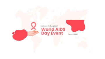 Free World AIDS Day Event Youtube Banner Template to Edit Online
