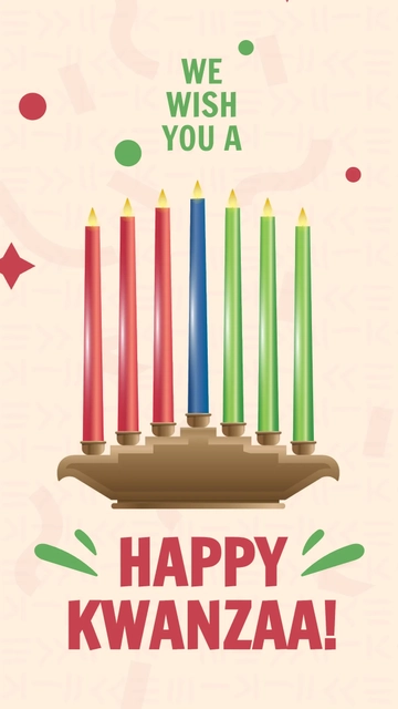 Free Happy Kwanzaa Whatsapp Post Template to Edit Online