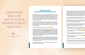 Employee Job and Motivation Improvement Meeting Template