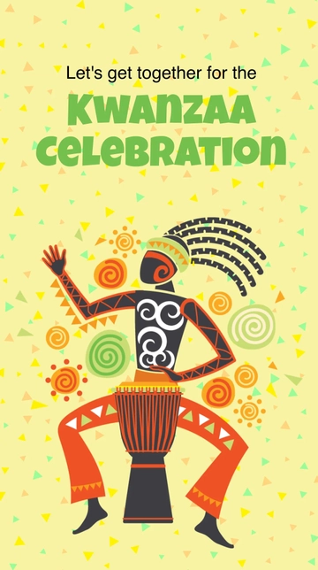 Free Kwanzaa Celebration Whatsapp Post Template to Edit Online