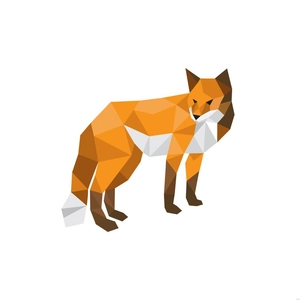 Fox Geometric Illustration