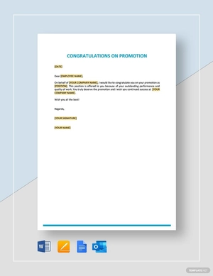 Congratulations on Promotion Template