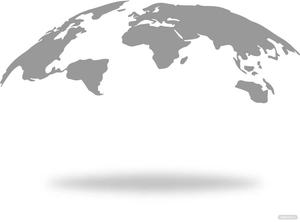 Curved World Map Clipart