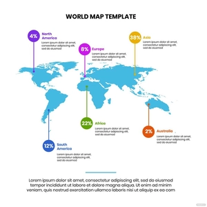 World Map Infographic Vector
