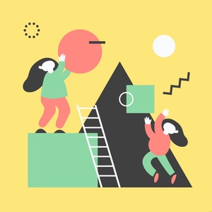 Geometric Work Illustration