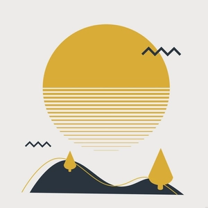Geometric Sun Illustration