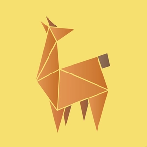Geometric Llama Illustration