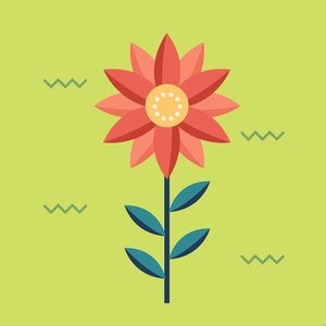 Geometric Flower Illustration