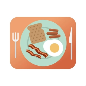 Geometric Food Illustration