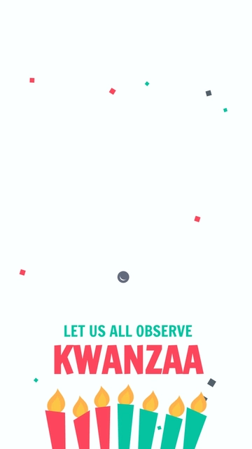 Free Modern Kwanzaa Snapchat Geofilter Template to Edit Online