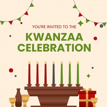 Free Kwanzaa Invitation Instagram Post Template to Edit Online