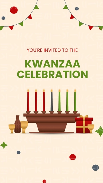 Free Kwanzaa Invitation Instagram Story Template to Edit Online
