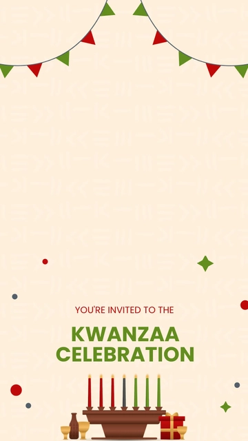 Free Kwanzaa Invitation Snapchat Geofilter Template to Edit Online