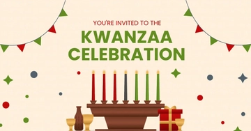 Free Kwanzaa Invitation Facebook Post Template to Edit Online