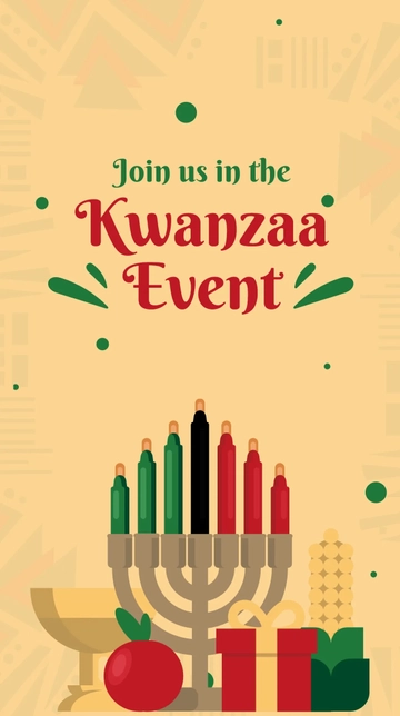 Free Kwanzaa Event Whatsapp Post Template to Edit Online