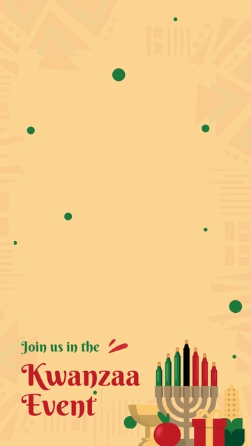 Free Kwanzaa Event Snapchat Geofilter Template to Edit Online